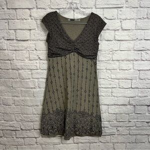 Athleta Dhara Bali Burnout Dress women’s small A line cap sleeves above knee